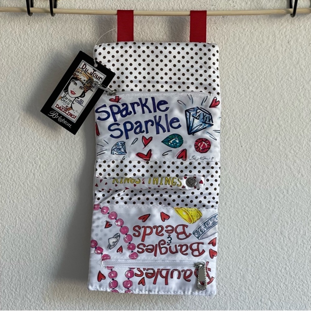 Brighton Jewelry Storage Roll Great For Travel Holds Rings Bracelet Necklace NWT